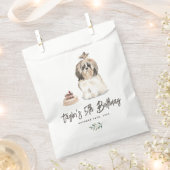 水の色のシーズー（犬）Tzu犬誕生日ありがとう フェイバーバッグ (クリップ留めされた状態)