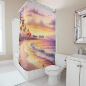 水の色のスケッチマウイハワイカラフル | シャワーカーテン (インサイチュ)