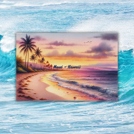 水の色のスケッチマウイハワイカラフル | ポスター