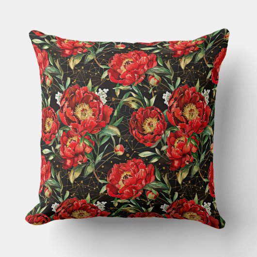 水の色のスケッチ楽しい詳細なパターン クッション (正面)