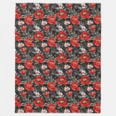 水の色のスケッチ楽しい詳細なパターン フリースブランケット (正面)