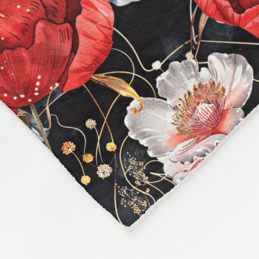 水の色のスケッチ楽しい詳細なパターン フリースブランケット (角)