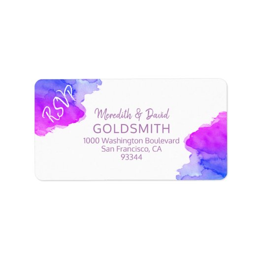 水の色のスターのデビッドバルミツワーリターンRSVP ラベル (正面)