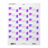 水の色のスターのデビッドバルミツワーリターンRSVP ラベル (フルシート)