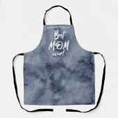 水の色のスプラッシュお最高の母さん永遠の母の日 エプロン (正面)
