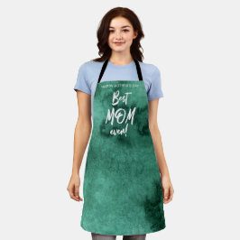水の色のスプラッシュお最高の母さん永遠の母の日 エプロン