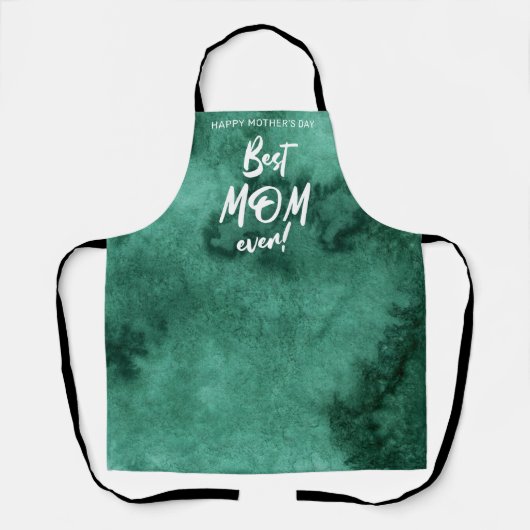水の色のスプラッシュお最高の母さん永遠の母の日 エプロン (正面)