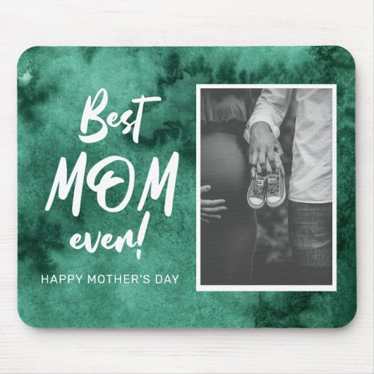 水の色のスプラッシュお最高の母さん永遠の母の日 マウスパッド (正面)