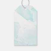 水の色のスプラッシュ最初の聖感謝してい聖交与 ギフトタグ (裏面)