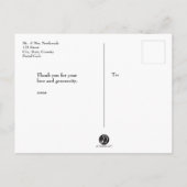 水の色のスプラッシュ結婚の感謝の写真コラージュ 案内ポストカード (裏面)