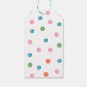 水の色のスポットありがとうござ来うパーティー ギフトタグ (裏面)