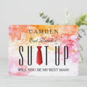 水の色のスーツ私のベストマンになる 招待状 (スタンド正面)