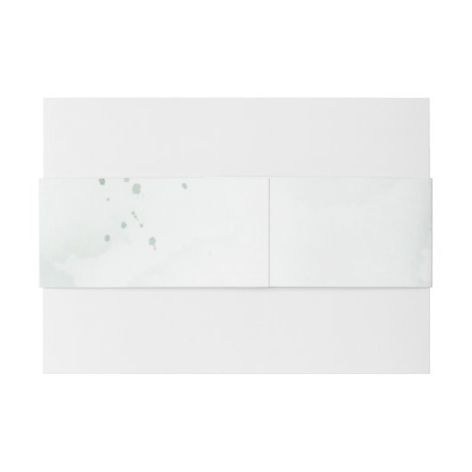 水の色のセージ結婚グリーン 招待状ベリーバンド (裏面例)