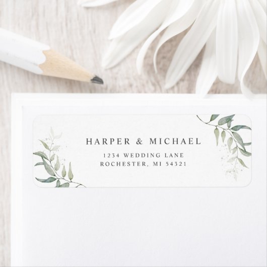 水の色のセージ葉の戻りラベル ラベル (インサイチュ)