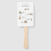 水の色のタイムラエレガントインとウェルカムダスティブルー ハンドファン (正面)