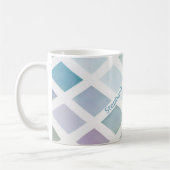 水の色のダイヤモンド（名前はMag） コーヒーマグカップ (左)
