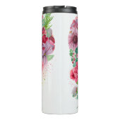 水の色のダシュントカラフルハートに囲まれ タンブラー (裏面)