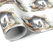 水の色のチキンin Coop ラッピングペーパー (ロールコーナー)