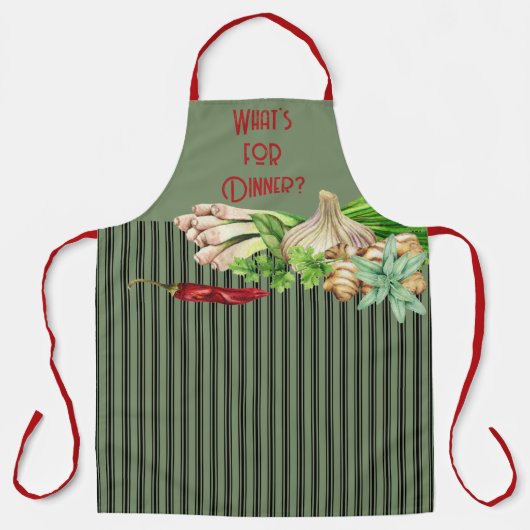 水の色のチクストライプキングのディナーのために何 エプロン (正面)