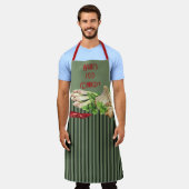 水の色のチクストライプキングのディナーのために何 エプロン (着用した状態)