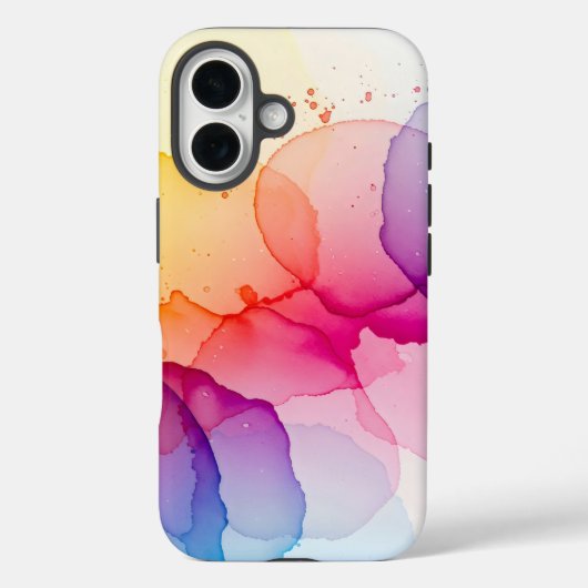 水の色のテクスチャと夢のような流れる型枠 Case-Mate iPhoneケース (裏面)
