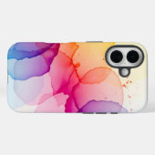 水の色のテクスチャと夢のような流れる型枠 Case-Mate iPhoneケース (裏面 (横))