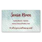 水の色のテクスチャのカスタマイズ マグネット名刺 (正面)