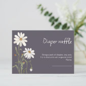 水の色のデイジー野生の花の赤ちゃんシャワーカード エンクロージャーカード (スタンド正面)