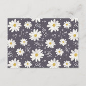 水の色のデイジー野生の花の赤ちゃんシャワーカード エンクロージャーカード (裏面)