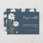 水の色のデイジー野生の花の赤ちゃんシャワーカード エンクロージャーカード (正面/裏面)
