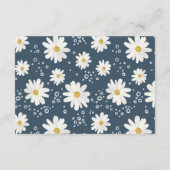 水の色のデイジー野生の花の赤ちゃんシャワーカード エンクロージャーカード (裏面)