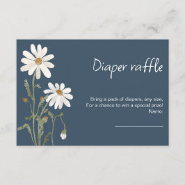 水の色のデイジー野生の花の赤ちゃんシャワーカード エンクロージャーカード