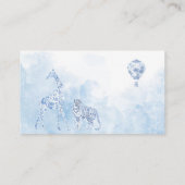 水の色のトイエレガントルサファリのベビーs エンクロージャーカード (裏面)