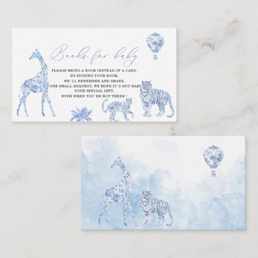 水の色のトイエレガントルサファリのベビーs エンクロージャーカード (正面/裏面)