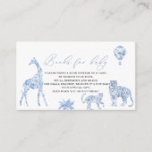 水の色のトイエレガントルサファリのベビーs エンクロージャーカード (正面)