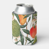 水の色のトロピカルドリアン、マンゴーのパターン。 缶クーラー (缶正面)