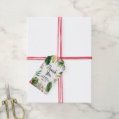 水の色のトロピカル葉サンキューギフトラベル ギフトタグ (より糸付き)