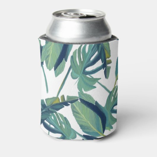 水の色のトロピカル離れなの新郎新婦結婚のs 缶クーラー (缶裏面)