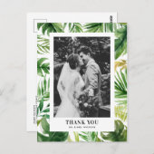 水の色のトロピカル離れ写真の結婚ありがとう ポストカード (正面/裏面)