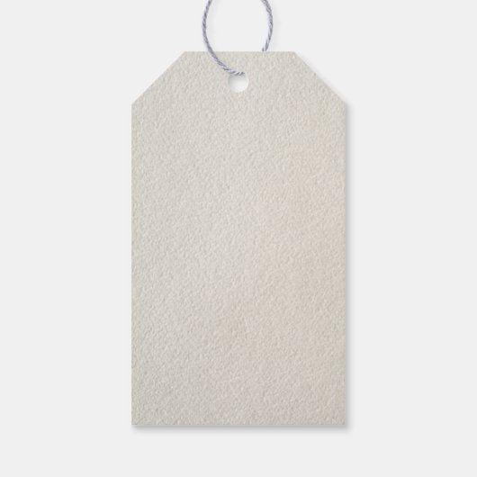 水の色のドアとクリスマスツリーギフトラベル ギフトタグ (裏面)