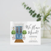 水の色のドア我々は新しいアドレスを移動した ポストカード (スタンド正面)