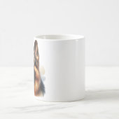 水の色のドイツの羊飼い犬 コーヒーマグカップ (中央)