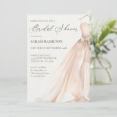 水の色のドレ結婚スブライダルシャワー招待 招待状 (スタンド正面)