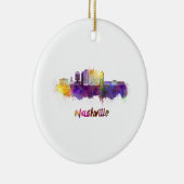 水の色のナッシュビルのスカイライン セラミックオーナメント (右)