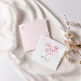 水の色のハートは、お願いベイビーシャワーをボウ フェイバータグ