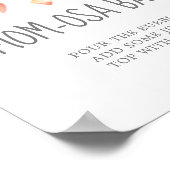 水の色のハートベビーシャワーmom-osaバーサイン ポスター (角)