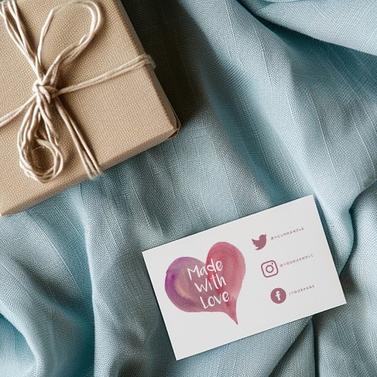 水の色のハート感謝していあなたソーシャルリンク エンクロージャーカード