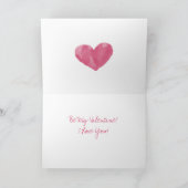 水の色のハート私はあなたを愛するバレンタインカード カード (内部)