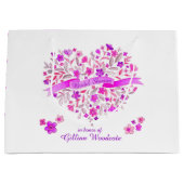 水の色のハート花嫁を賞賛する抱き枕 ラージペーパーバッグ (正面)