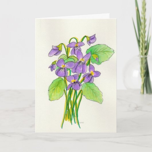 水の色のバイオリエットイースターカード シーズンカード (正面)